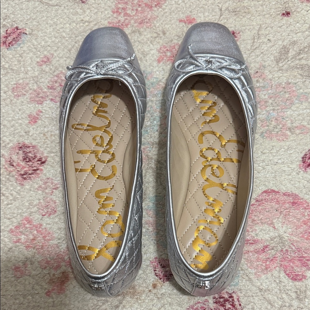 Sam Edelman Metallic Silver Loafers